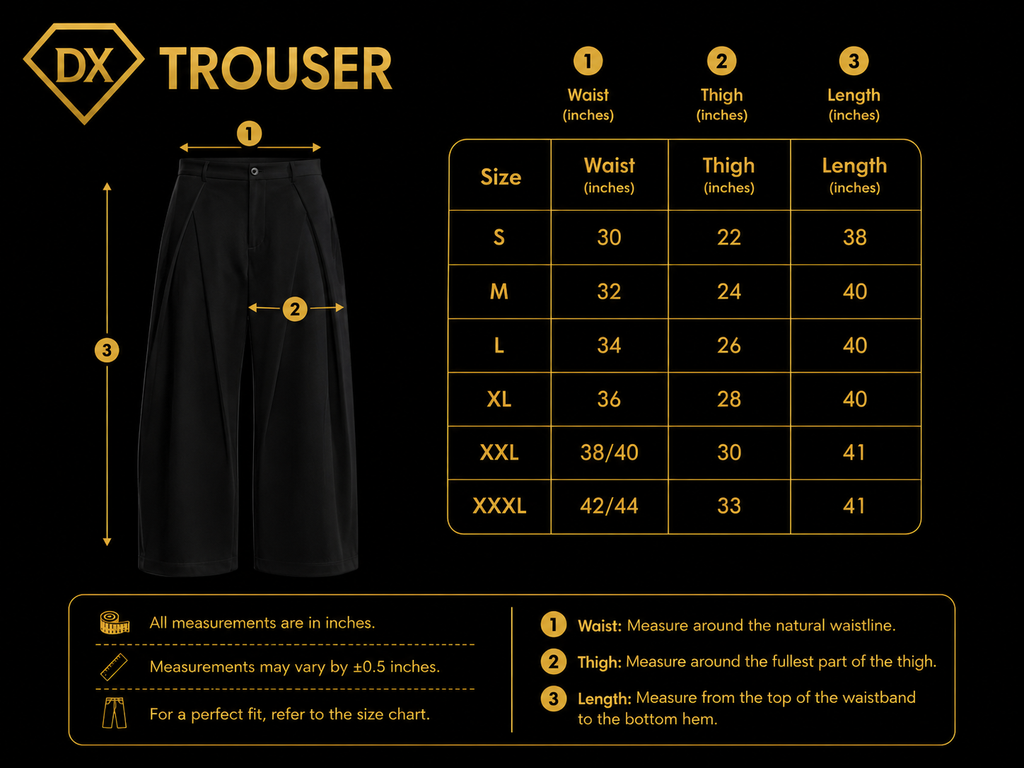 DX Noir Flow Trouser