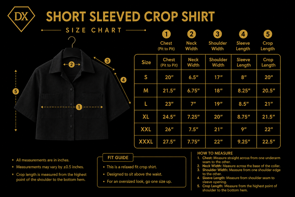 DX Short Sleeve Crop Shirt